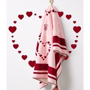 Pink and Red Heart Blanket Victoria’s Secret Valentine’s Day New Edition